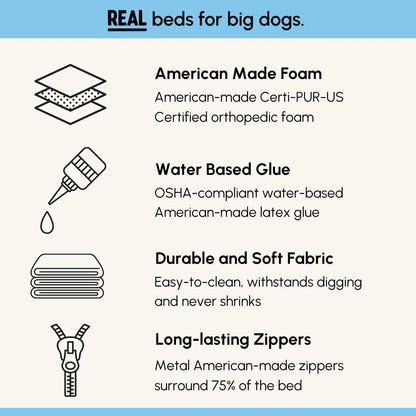 Barker Beds Sleek Extra Large Dog Bed (XL, Chocolate) – 7" Thick Soft & Comfortable Orthopedic Cushion – XL Dog Bed – Durable & Washable Microsuede Cover – Made in USA